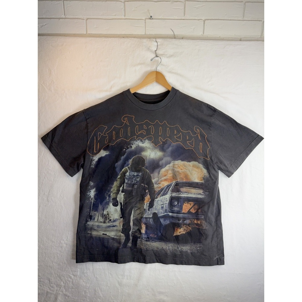 Godspeed Shirt Mens Medium Black Graphic‎ Out Of Many One Limited Edition 67/200